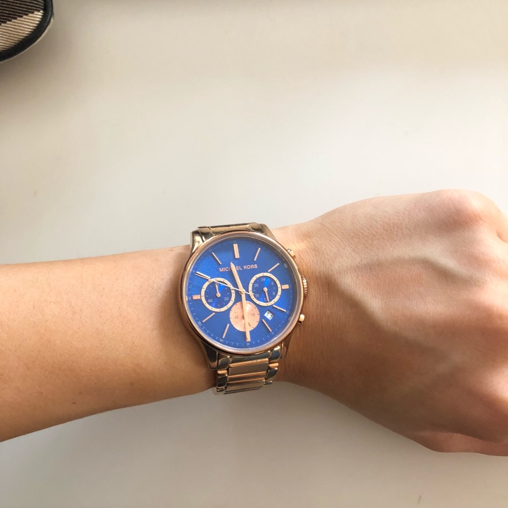 Michael Kors blue face watch